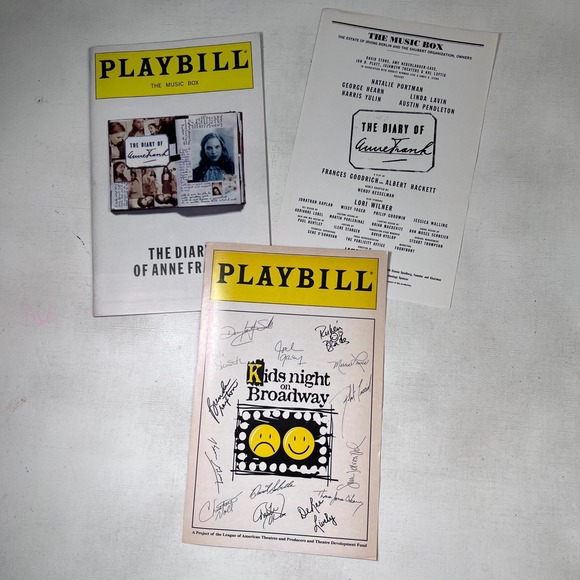 Diary Of Anne Frank Playbill Kids Night on Broadway Natalie Portman Ticket Stub - Picture 1 of 13